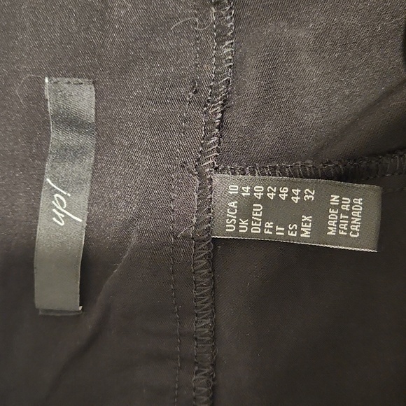 Up~ Slimming Black Pants With Silver Sparkle On Each Side Size 10 - Picture 7 of 7